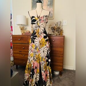 Anthropologie Floral Jumpsuit